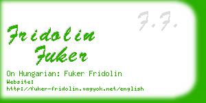 fridolin fuker business card